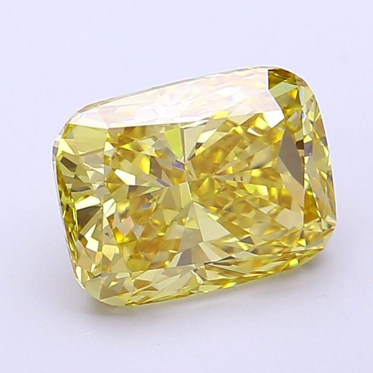 Loose Diamond - CUSHION MODIFIED 3.04ct Fancy Intense Yellow VS1: Loose Diamond - CUSHION MODIFIED 3.04ct Fancy Intense Yellow VS1 Source: This is a real non-mined Diamond that has been grown in a lab Shape: CUSHION MODIFIED Carats: 3.04 Color: Fancy Intense Yellow 