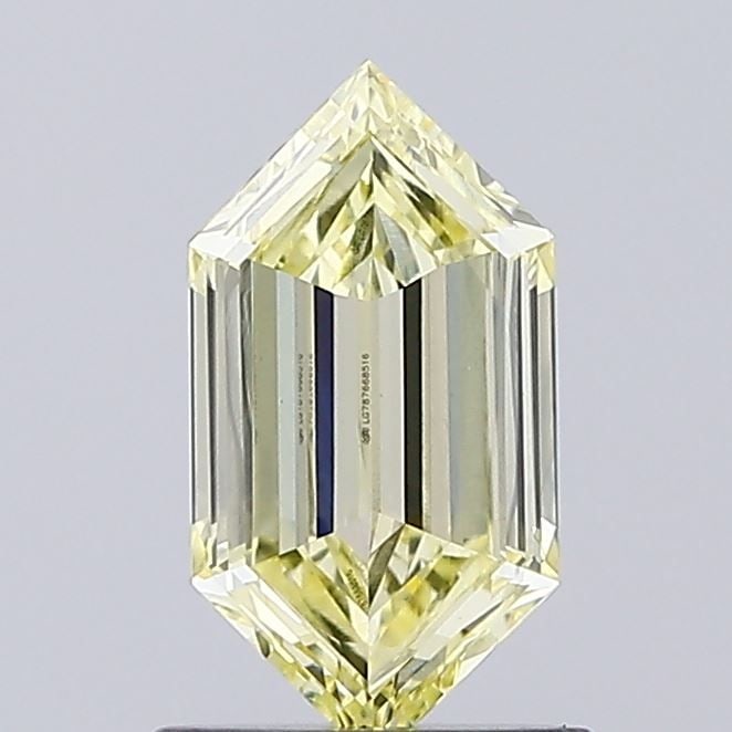 Loose Diamond - HEXAGONAL 0.92ct Fancy Light Yellow VVS2: Loose Diamond - HEXAGONAL 0.92ct Fancy Light Yellow VVS2 Source: This is a real non-mined Diamond that has been grown in a lab Shape: HEXAGONAL Carats: 0.92 Color: Fancy Light Yellow Certification: IG