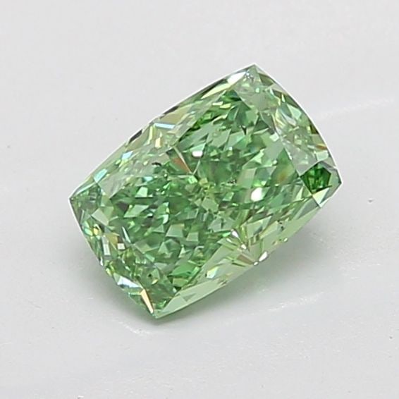 Loose Diamond - CUSHION MODIFIED 1.57ct Fancy Vivid Green VS2: Loose Diamond - CUSHION MODIFIED 1.57ct Fancy Vivid Green VS2 Source: This is a real non-mined Diamond that has been grown in a lab Shape: CUSHION MODIFIED Carats: 1.57 Color: Fancy Vivid Green Certif