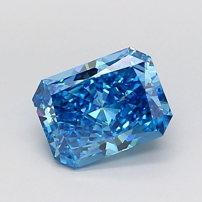 Loose Diamond - RADIANT 1.54ct Fancy Vivid Blue VVS2: Loose Diamond - RADIANT 1.54ct Fancy Vivid Blue VVS2 Source: This is a real non-mined Diamond that has been grown in a lab Shape: RADIANT Carats: 1.54 Color: Fancy Vivid Blue Certification: IGI The Di