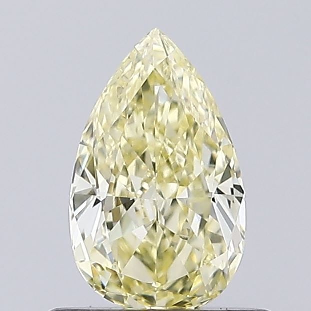 Loose Diamond - PEAR 0.58ct Fancy Light Yellow VVS2: Loose Diamond - PEAR 0.58ct Fancy Light Yellow VVS2 Source: This is a real non-mined Diamond that has been grown in a lab Shape: PEAR Carats: 0.58 Color: Fancy Light Yellow Certification: IGI Video: