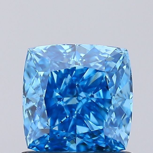 Loose Diamond - CUSHION BRILLIANT 0.91ct Fancy Vivid Blue VS2: Loose Diamond - CUSHION BRILLIANT 0.91ct Fancy Vivid Blue VS2 Source: This is a real non-mined Diamond that has been grown in a lab Shape: CUSHION BRILLIANT Carats: 0.91 Color: Fancy Vivid Blue Certif