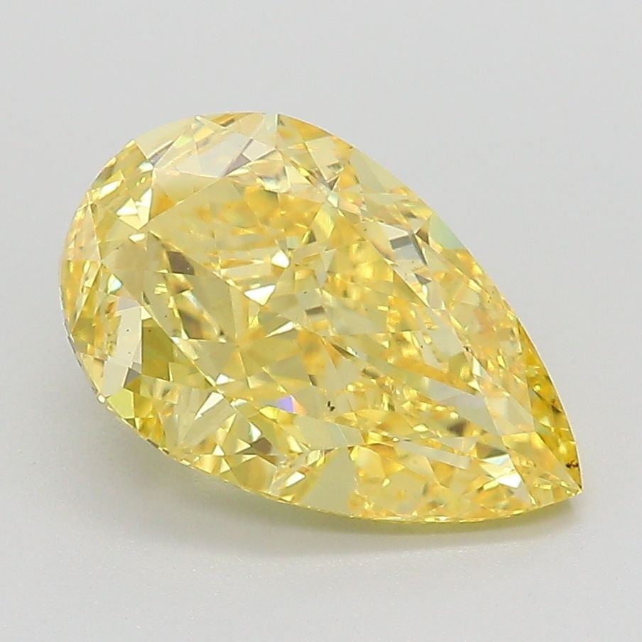 Loose Diamond - PEAR 2.99ct Fancy Vivid Yellow VS2: Loose Diamond - PEAR 2.99ct Fancy Vivid Yellow VS2 Source: This is a real non-mined Diamond that has been grown in a lab Shape: PEAR Carats: 2.99 Color: Fancy Vivid Yellow Certification: IGI Video: