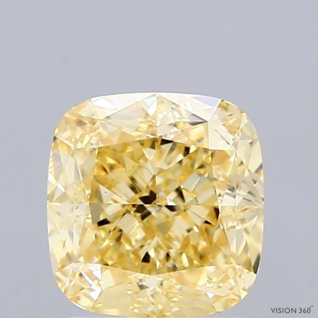 Loose Diamond - CUSHION MODIFIED 2.09ct Fancy Intense Yellow VVS2: Loose Diamond - CUSHION MODIFIED 2.09ct Fancy Intense Yellow VVS2 Source: This is a real non-mined Diamond that has been grown in a lab Shape: CUSHION MODIFIED Carats: 2.09 Color: Fancy Intense Yellow