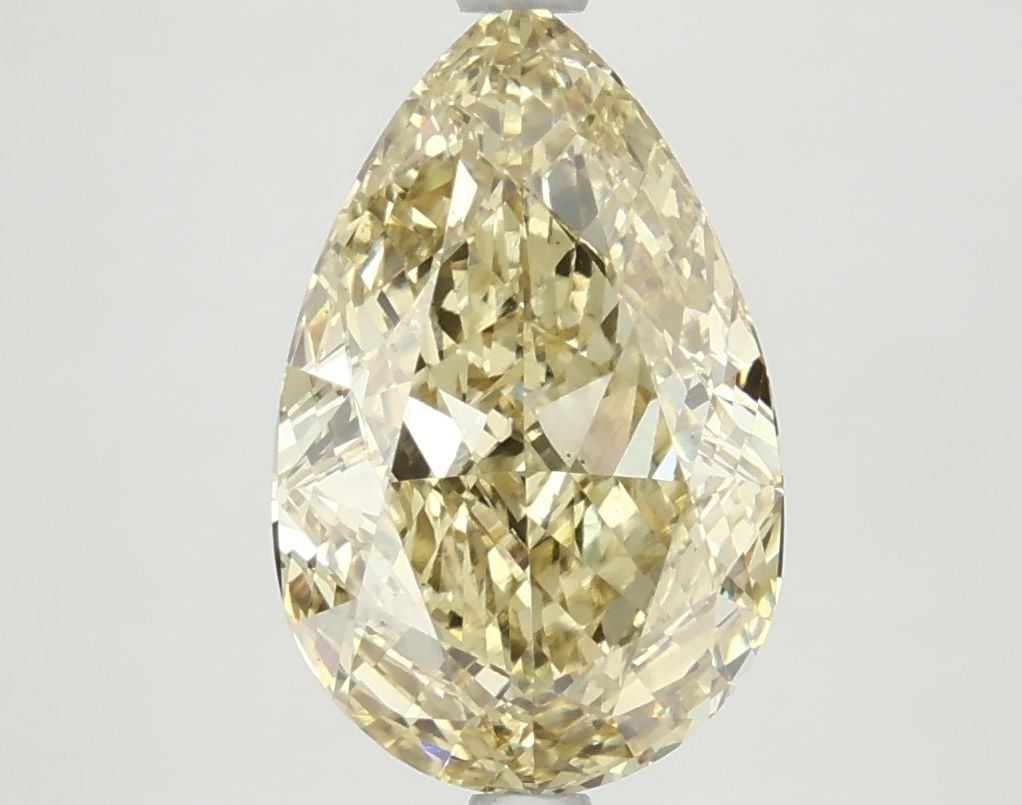 Loose Diamond - PEAR 3.57ct Fancy Vivid Yellow VS2: Loose Diamond - PEAR 3.57ct Fancy Vivid Yellow VS2 Source: This is a real non-mined Diamond that has been grown in a lab Shape: PEAR Carats: 3.57 Color: Fancy Vivid Yellow Certification: NONE The Diam