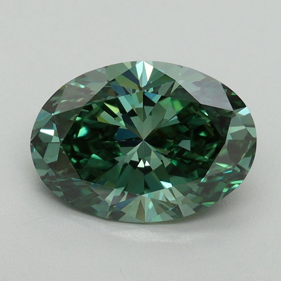 Loose Diamond - OVAL 2.01ct Fancy Vivid Green VS1: Loose Diamond - OVAL 2.01ct Fancy Vivid Green VS1 Source: This is a real non-mined Diamond that has been grown in a lab Shape: OVAL Carats: 2.01 Color: Fancy Vivid Green Certification: IGI Video: