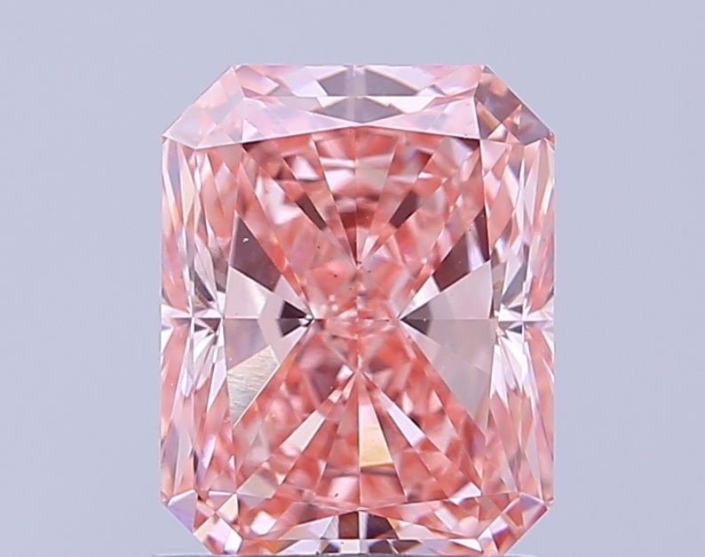 Loose Diamond - RADIANT 1.66ct Fancy Vivid Pink VS1: Loose Diamond - RADIANT 1.66ct Fancy Vivid Pink VS1 Source: This is a real non-mined Diamond that has been grown in a lab Shape: RADIANT Carats: 1.66 Color: Fancy Vivid Pink Certification: IGI Video: