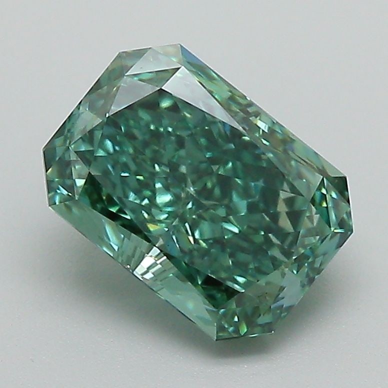 Loose Diamond - RADIANT 2.4ct Fancy Vivid Green VS2: Loose Diamond - RADIANT 2.4ct Fancy Vivid Green VS2 Source: This is a real non-mined Diamond that has been grown in a lab Shape: RADIANT Carats: 2.4 Color: Fancy Vivid Green Certification: IGI Video: