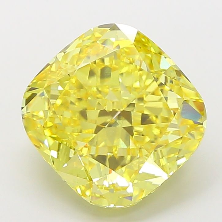 Loose Diamond - CUSHION MODIFIED 8.58ct Fancy Vivid Yellow VS1: Loose Diamond - CUSHION MODIFIED 8.58ct Fancy Vivid Yellow VS1 Source: This is a real non-mined Diamond that has been grown in a lab Shape: CUSHION MODIFIED Carats: 8.58 Color: Fancy Vivid Yellow Cert