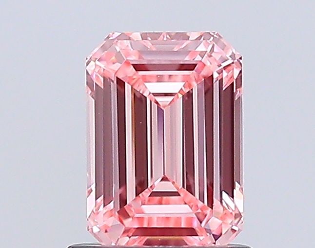 Loose Diamond - EMERALD 1.09ct Fancy Vivid Pink VVS2: Loose Diamond - EMERALD 1.09ct Fancy Vivid Pink VVS2 Source: This is a real non-mined Diamond that has been grown in a lab Shape: EMERALD Carats: 1.09 Color: Fancy Vivid Pink Certification: IGI Video: