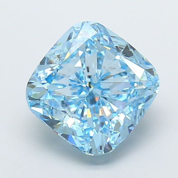 Loose Diamond - CUSHION MODIFIED 5.0ct Fancy Vivid Blue VS2: Loose Diamond - CUSHION MODIFIED 5.0ct Fancy Vivid Blue VS2 Source: This is a real non-mined Diamond that has been grown in a lab Shape: CUSHION MODIFIED Carats: 5.0 Color: Fancy Vivid Blue Certificat
