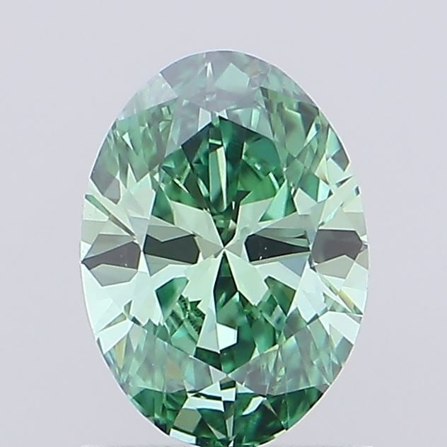 Loose Diamond - OVAL 0.98ct Fancy Vivid Green VVS2: Loose Diamond - OVAL 0.98ct Fancy Vivid Green VVS2 Source: This is a real non-mined Diamond that has been grown in a lab Shape: OVAL Carats: 0.98 Color: Fancy Vivid Green Certification: IGI Video:
