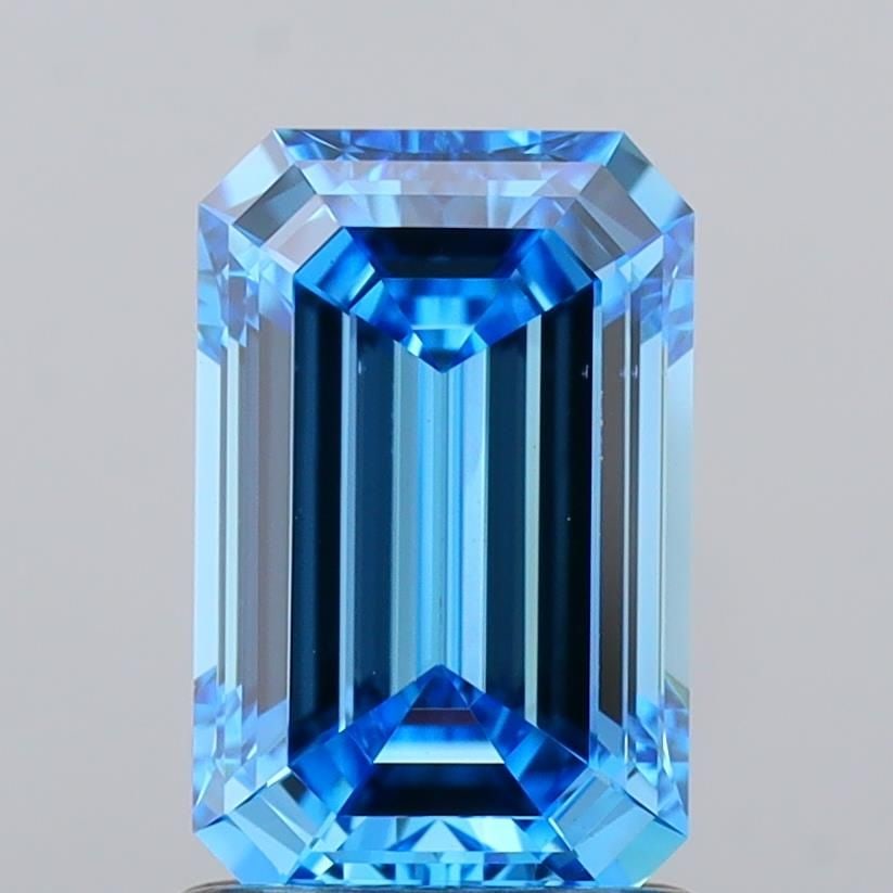 Loose Diamond - EMERALD 1.55ct Fancy Vivid Blue VS1: Loose Diamond - EMERALD 1.55ct Fancy Vivid Blue VS1 Source: This is a real non-mined Diamond that has been grown in a lab Shape: EMERALD Carats: 1.55 Color: Fancy Vivid Blue Certification: IGI Video: