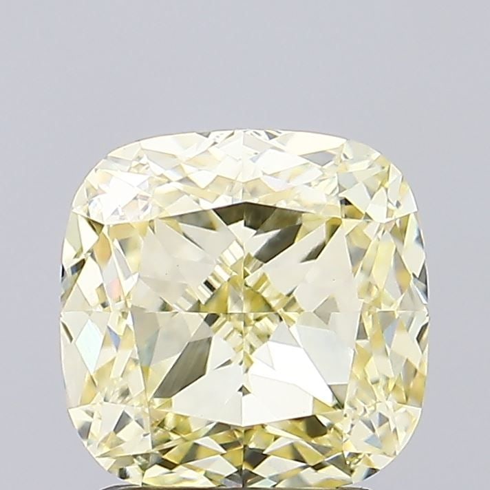 Loose Diamond - CUSHION MODIFIED 2.04ct Fancy Light Yellow VVS2: Loose Diamond - CUSHION MODIFIED 2.04ct Fancy Light Yellow VVS2 Source: This is a real non-mined Diamond that has been grown in a lab Shape: CUSHION MODIFIED Carats: 2.04 Color: Fancy Light Yellow Cer