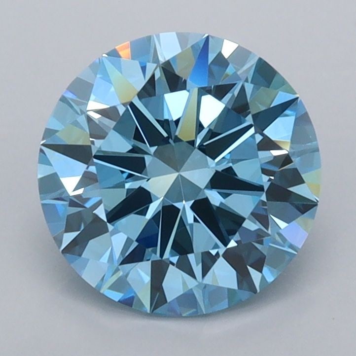 Loose Diamond - ROUND 1.73ct Fancy Vivid Blue VVS1: Loose Diamond - ROUND 1.73ct Fancy Vivid Blue VVS1 Source: This is a real non-mined Diamond that has been grown in a lab Shape: ROUND Carats: 1.73 Color: Fancy Vivid Blue Certification: IGI Video: