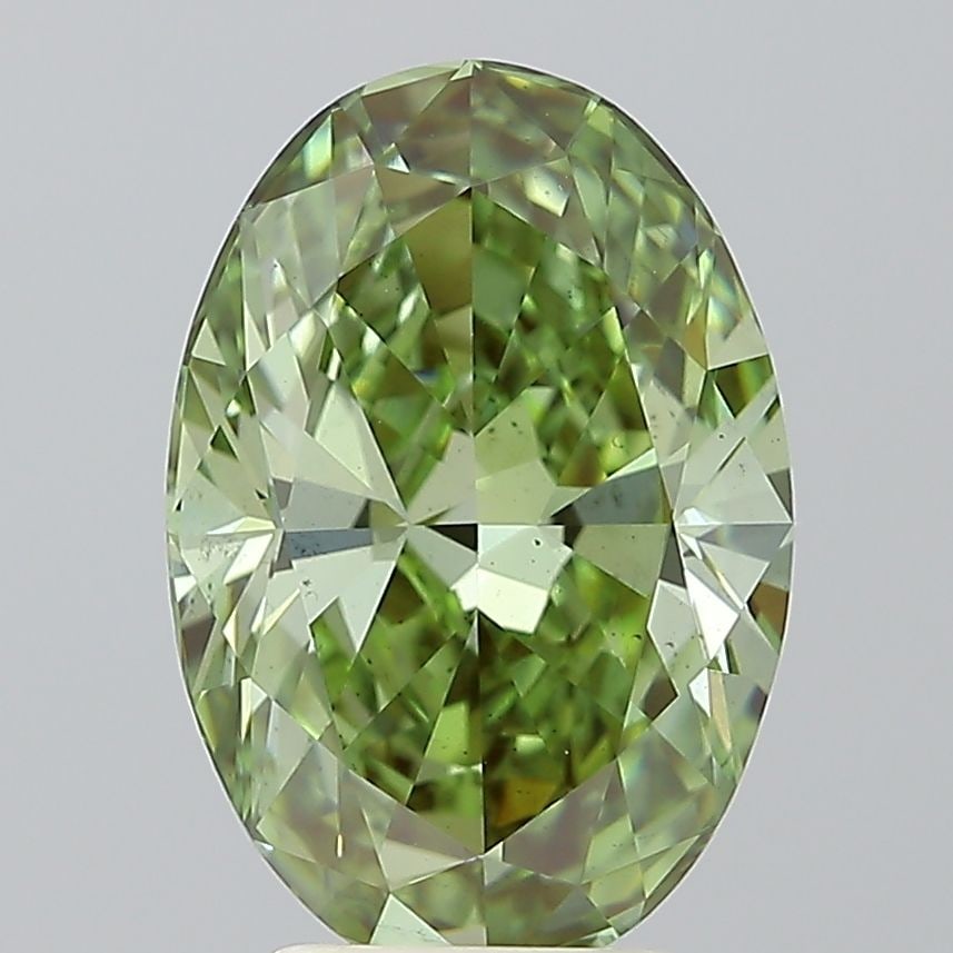 Loose Diamond - OVAL 4.07ct Fancy Vivid Green VS2: Loose Diamond - OVAL 4.07ct Fancy Vivid Green VS2 Source: This is a real non-mined Diamond that has been grown in a lab Shape: OVAL Carats: 4.07 Color: Fancy Vivid Green Certification: IGI Video: