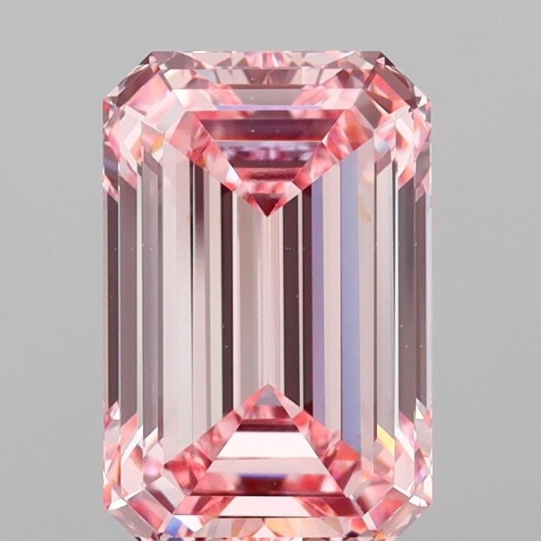Loose Diamond - EMERALD 3.02ct Fancy Intense Pink VS1: Loose Diamond - EMERALD 3.02ct Fancy Intense Pink VS1 Source: This is a real non-mined Diamond that has been grown in a lab Shape: EMERALD Carats: 3.02 Color: Fancy Intense Pink Certification: IGI Vid