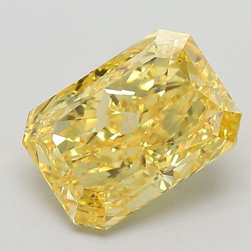 Loose Diamond - RADIANT 2.39ct Fancy Vivid Yellow VS1: Loose Diamond - RADIANT 2.39ct Fancy Vivid Yellow VS1 Source: This is a real non-mined Diamond that has been grown in a lab Shape: RADIANT Carats: 2.39 Color: Fancy Vivid Yellow Certification: IGI Vid