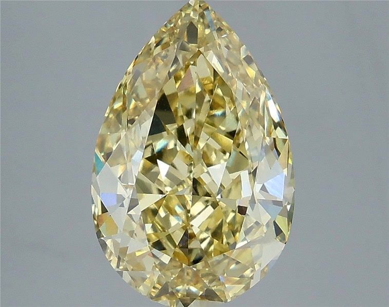 Loose Diamond - PEAR 4.59ct Fancy Intense Yellow VVS2: Loose Diamond - PEAR 4.59ct Fancy Intense Yellow VVS2 Source: This is a real non-mined Diamond that has been grown in a lab Shape: PEAR Carats: 4.59 Color: Fancy Intense Yellow Certification: IGI Vide