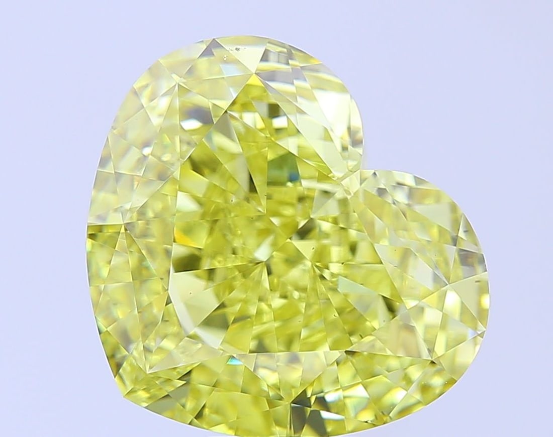 Loose Diamond - HEART 13.03ct Fancy Intense Yellow VS1: Loose Diamond - HEART 13.03ct Fancy Intense Yellow VS1 Source: This is a real non-mined Diamond that has been grown in a lab Shape: HEART Carats: 13.03 Color: Fancy Intense Yellow Certification: IGI V