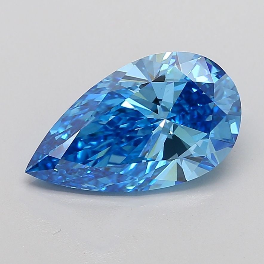 Loose Diamond - PEAR 5.0ct Fancy Vivid Blue VS1: Loose Diamond - PEAR 5.0ct Fancy Vivid Blue VS1 Source: This is a real non-mined Diamond that has been grown in a lab Shape: PEAR Carats: 5.0 Color: Fancy Vivid Blue Certification: IGI Video: