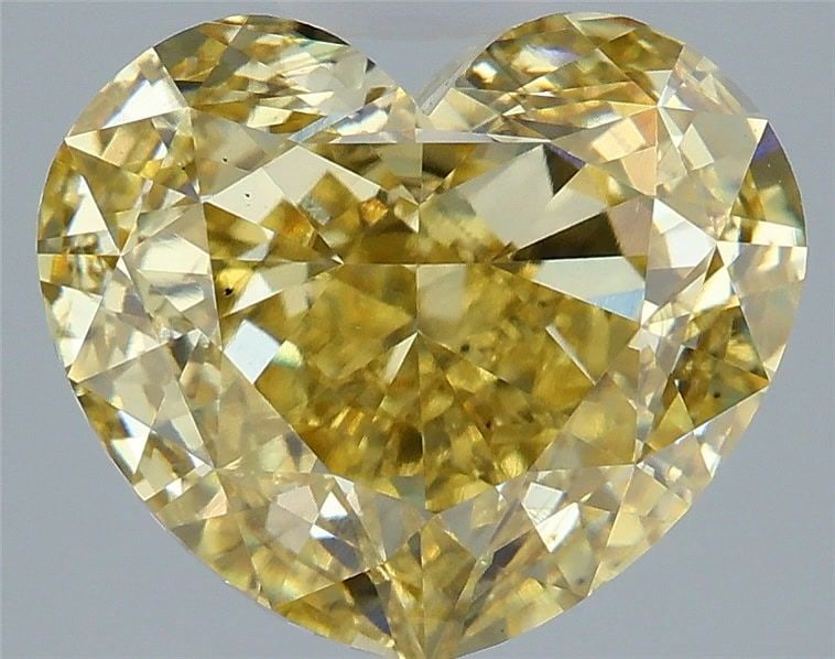 Loose Diamond - HEART 4.06ct Fancy Intense Yellow VS2: Loose Diamond - HEART 4.06ct Fancy Intense Yellow VS2 Source: This is a real non-mined Diamond that has been grown in a lab Shape: HEART Carats: 4.06 Color: Fancy Intense Yellow Certification: IGI Vid