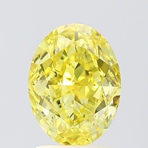Loose Diamond - OVAL 2.18ct Fancy Vivid Yellow VVS2: Loose Diamond - OVAL 2.18ct Fancy Vivid Yellow VVS2 Source: This is a real non-mined Diamond that has been grown in a lab Shape: OVAL Carats: 2.18 Color: Fancy Vivid Yellow Certification: IGI Video: