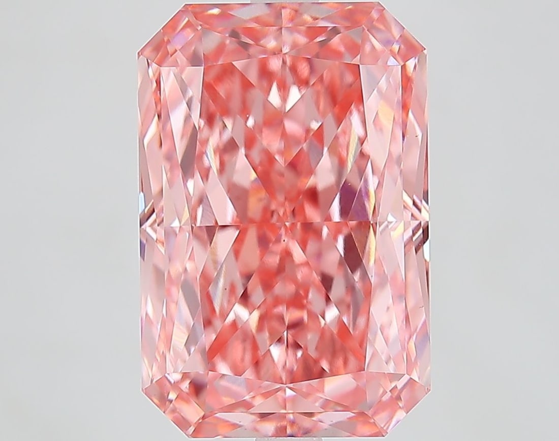 Loose Diamond - RADIANT 7.53ct Fancy Vivid Pink VS1: Loose Diamond - RADIANT 7.53ct Fancy Vivid Pink VS1 Source: This is a real non-mined Diamond that has been grown in a lab Shape: RADIANT Carats: 7.53 Color: Fancy Vivid Pink Certification: IGI Video: