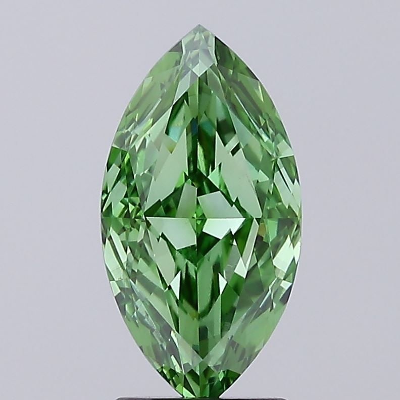 Loose Diamond - MARQUISE 2.04ct Fancy Vivid Green VVS1: Loose Diamond - MARQUISE 2.04ct Fancy Vivid Green VVS1 Source: This is a real non-mined Diamond that has been grown in a lab Shape: MARQUISE Carats: 2.04 Color: Fancy Vivid Green Certification: IGI Vi