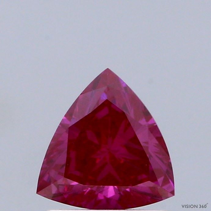 Loose Diamond - TRIANGULAR 1.02ct Fancy Deep Pink VVS2: Loose Diamond - TRIANGULAR 1.02ct Fancy Deep Pink VVS2 Source: This is a real non-mined Diamond that has been grown in a lab Shape: TRIANGULAR Carats: 1.02 Color: Fancy Deep Pink Certification: IGI Th