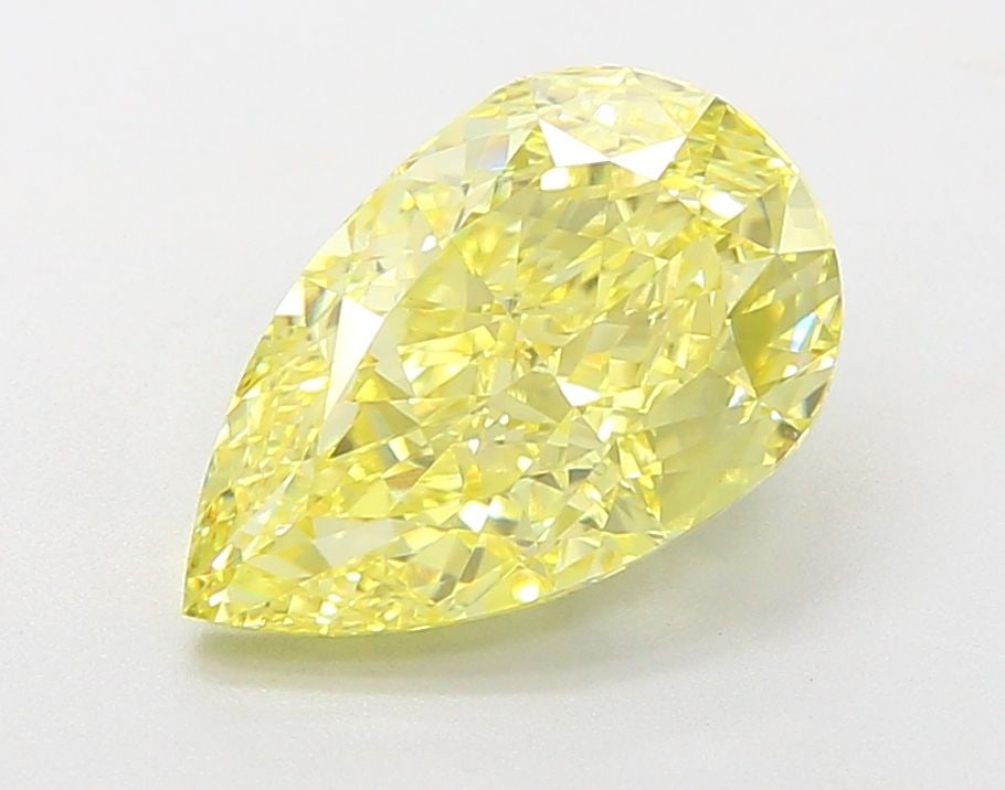 Loose Diamond - PEAR 3.95ct Fancy Intense Yellow VVS2: Loose Diamond - PEAR 3.95ct Fancy Intense Yellow VVS2 Source: This is a real non-mined Diamond that has been grown in a lab Shape: PEAR Carats: 3.95 Color: Fancy Intense Yellow Certification: IGI Vide