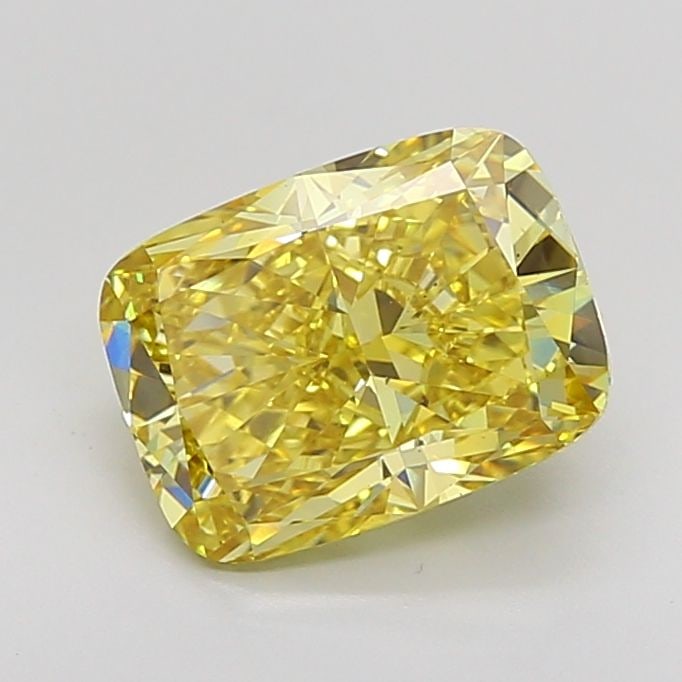 Loose Diamond - CUSHION MODIFIED 4.03ct Fancy Intense Yellow VS2: Loose Diamond - CUSHION MODIFIED 4.03ct Fancy Intense Yellow VS2 Source: This is a real non-mined Diamond that has been grown in a lab Shape: CUSHION MODIFIED Carats: 4.03 Color: Fancy Intense Yellow 