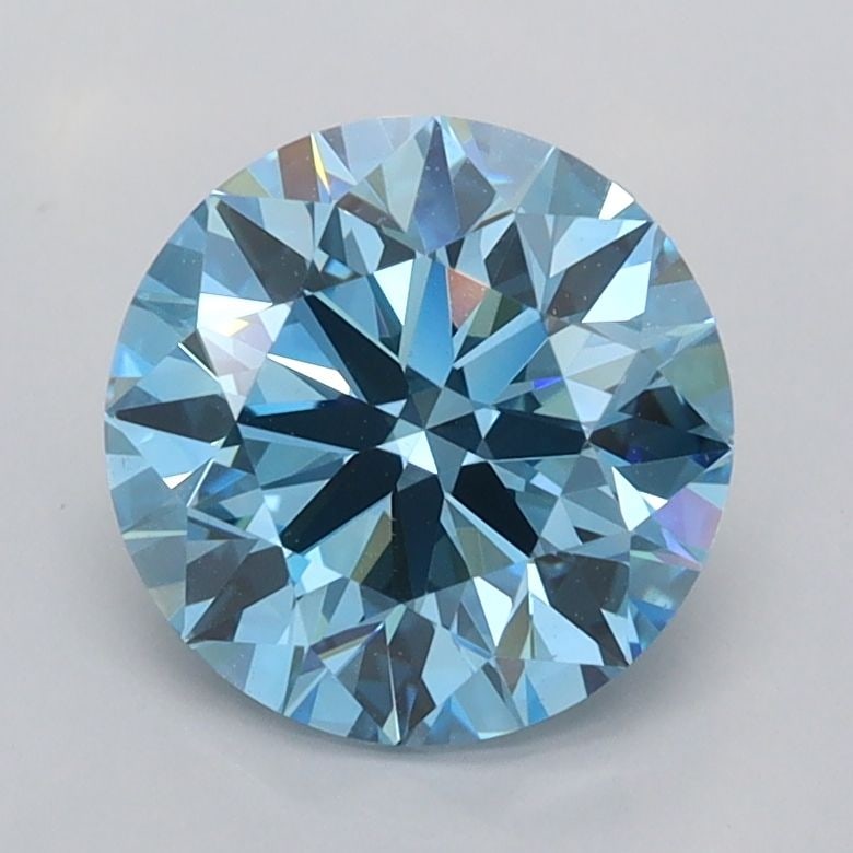 Ideal Loose Diamond - ROUND 1.8ct Fancy Vivid Blue VS1: Ideal Loose Diamond - ROUND 1.8ct Fancy Vivid Blue VS1 Source: This is a real non-mined Diamond that has been grown in a lab Shape: ROUND Carats: 1.8 Color: Fancy Vivid Blue Certification: IGI Video: