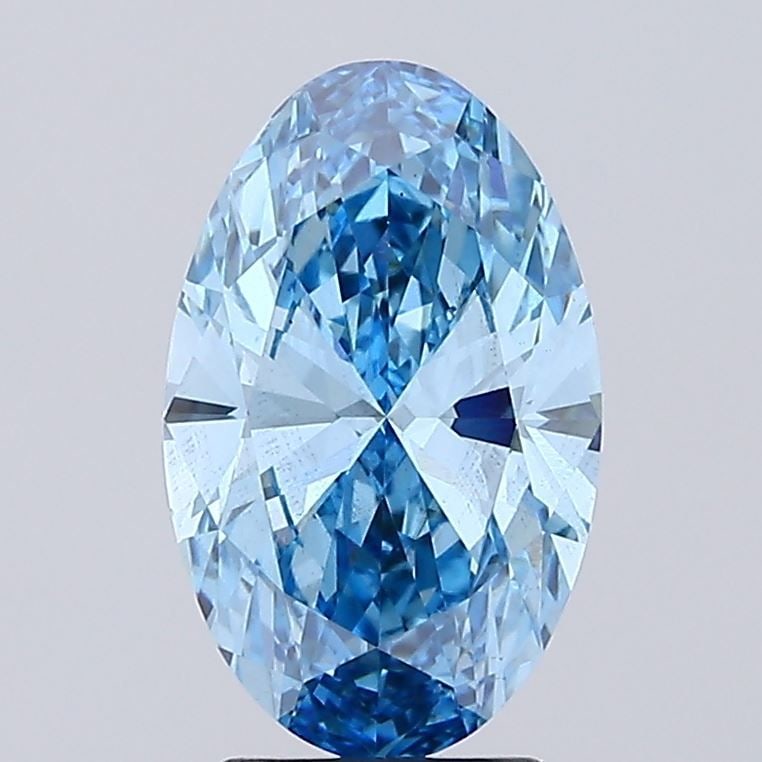 Loose Diamond - OVAL 3.02ct Fancy Vivid Blue VS2: Loose Diamond - OVAL 3.02ct Fancy Vivid Blue VS2 Source: This is a real non-mined Diamond that has been grown in a lab Shape: OVAL Carats: 3.02 Color: Fancy Vivid Blue Certification: IGI Video: