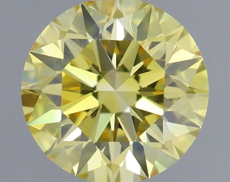 Ideal Loose Diamond - ROUND 0.49ct Fancy Intense Yellow VVS1: Ideal Loose Diamond - ROUND 0.49ct Fancy Intense Yellow VVS1 Source: This is a real non-mined Diamond that has been grown in a lab Shape: ROUND Carats: 0.49 Color: Fancy Intense Yellow Certification: 