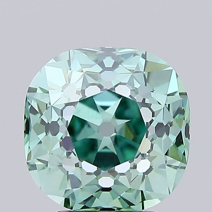 Loose Diamond - CUSHION 3.51ct Fancy Vivid Green VS1: Loose Diamond - CUSHION 3.51ct Fancy Vivid Green VS1 Source: This is a real non-mined Diamond that has been grown in a lab Shape: CUSHION Carats: 3.51 Color: Fancy Vivid Green Certification: IGI Video
