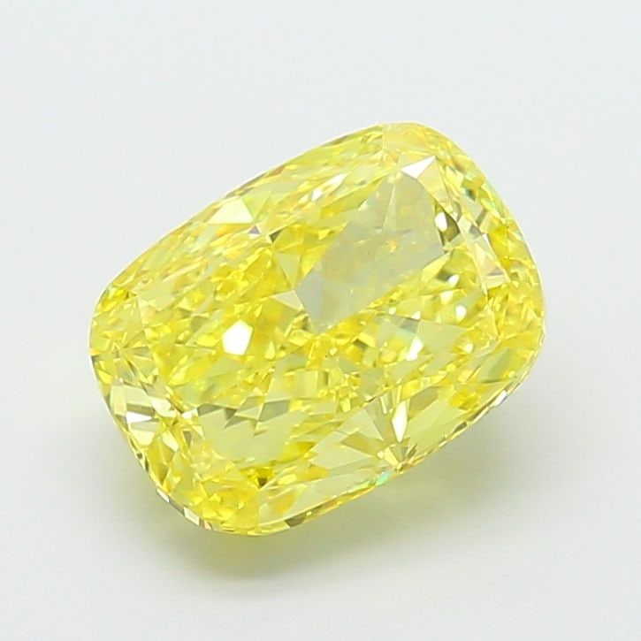 Loose Diamond - CUSHION MODIFIED 4.01ct Fancy Vivid Yellow VS1: Loose Diamond - CUSHION MODIFIED 4.01ct Fancy Vivid Yellow VS1 Source: This is a real non-mined Diamond that has been grown in a lab Shape: CUSHION MODIFIED Carats: 4.01 Color: Fancy Vivid Yellow Cert
