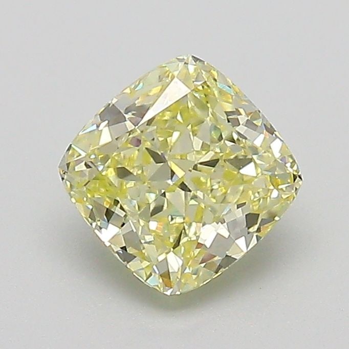 Loose Diamond - CUSHION MODIFIED 1.02ct Fancy Light Yellow VVS2: Loose Diamond - CUSHION MODIFIED 1.02ct Fancy Light Yellow VVS2 Source: This is a real non-mined Diamond that has been grown in a lab Shape: CUSHION MODIFIED Carats: 1.02 Color: Fancy Light Yellow Cer