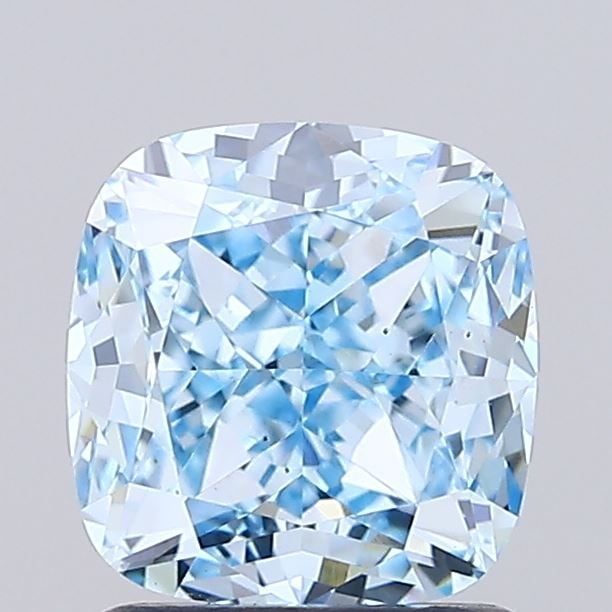 Loose Diamond - CUSHION MODIFIED 1.7ct Fancy Vivid Blue VS1: Loose Diamond - CUSHION MODIFIED 1.7ct Fancy Vivid Blue VS1 Source: This is a real non-mined Diamond that has been grown in a lab Shape: CUSHION MODIFIED Carats: 1.7 Color: Fancy Vivid Blue Certificat