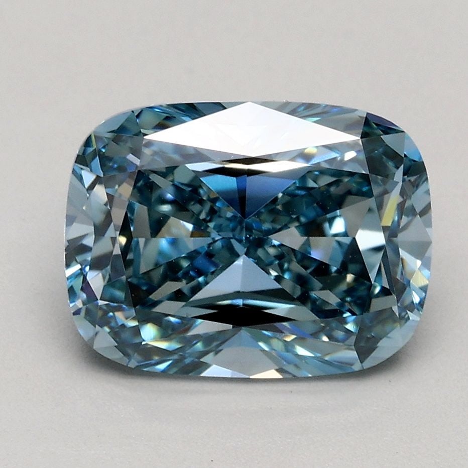 Loose Diamond - CUSHION MODIFIED 2.02ct Fancy Intense Blue VVS2: Loose Diamond - CUSHION MODIFIED 2.02ct Fancy Intense Blue VVS2 Source: This is a real non-mined Diamond that has been grown in a lab Shape: CUSHION MODIFIED Carats: 2.02 Color: Fancy Intense Blue Cer
