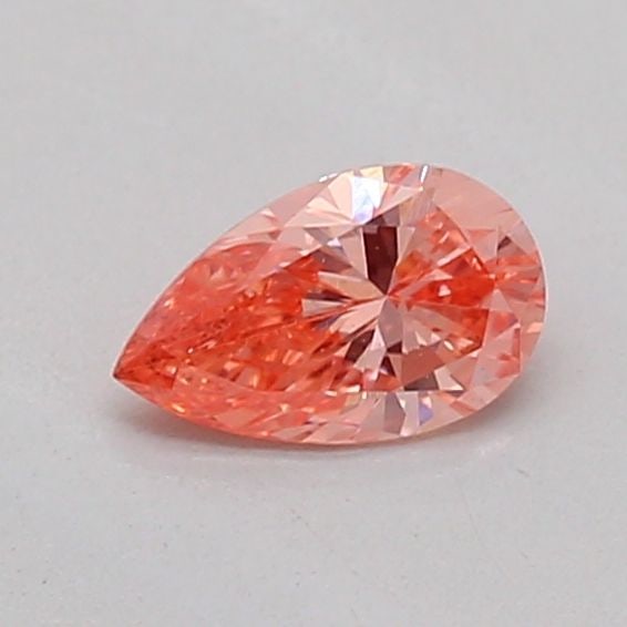 Loose Diamond - PEAR 0.22ct Fancy Vivid Orangey Pink VS2: Loose Diamond - PEAR 0.22ct Fancy Vivid Orangey Pink VS2 Source: This is a real non-mined Diamond that has been grown in a lab Shape: PEAR Carats: 0.22 Color: Fancy Vivid Orangey Pink Certification: I