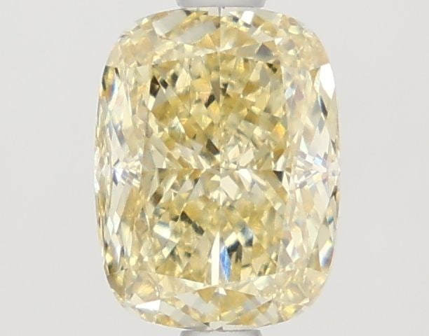 Loose Diamond - CUSHION MODIFIED 1.37ct Fancy Yellow VVS2: Loose Diamond - CUSHION MODIFIED 1.37ct Fancy Yellow VVS2 Source: This is a real non-mined Diamond that has been grown in a lab Shape: CUSHION MODIFIED Carats: 1.37 Color: Fancy Yellow Certification: 