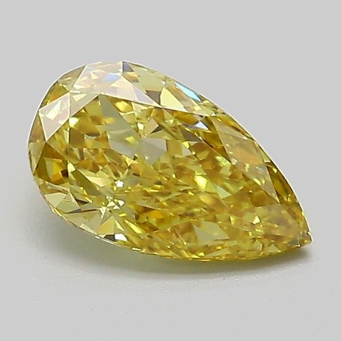 Loose Diamond - PEAR 1.01ct Fancy Vivid Yellow VS2: Loose Diamond - PEAR 1.01ct Fancy Vivid Yellow VS2 Source: This is a real non-mined Diamond that has been grown in a lab Shape: PEAR Carats: 1.01 Color: Fancy Vivid Yellow Certification: IGI Video: