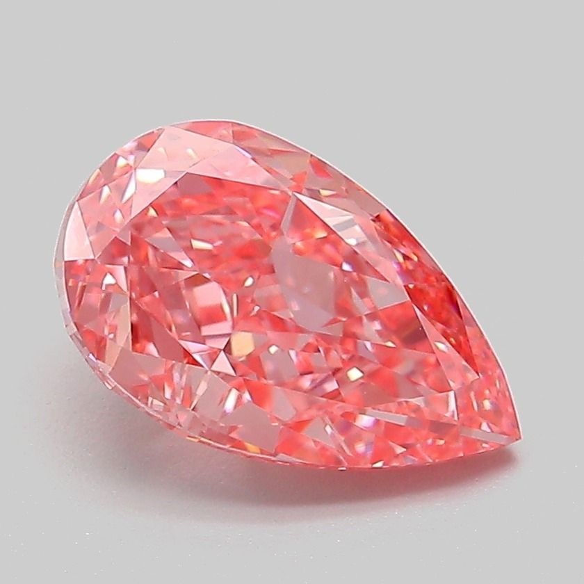 Loose Diamond - PEAR 2.11ct Fancy Vivid Pink VVS2: Loose Diamond - PEAR 2.11ct Fancy Vivid Pink VVS2 Source: This is a real non-mined Diamond that has been grown in a lab Shape: PEAR Carats: 2.11 Color: Fancy Vivid Pink Certification: IGI Video: