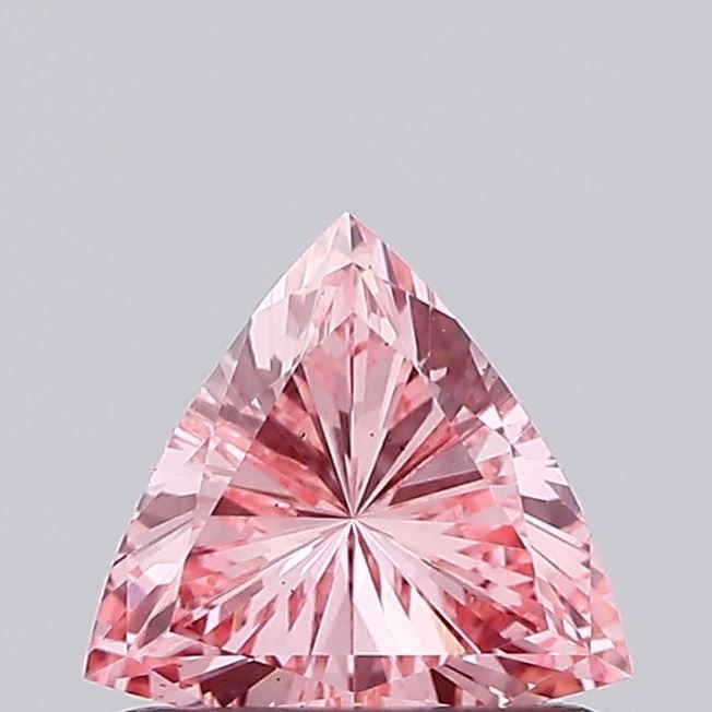 Loose Diamond - TRIANGULAR 0.54ct Fancy Vivid Pink VS2: Loose Diamond - TRIANGULAR 0.54ct Fancy Vivid Pink VS2 Source: This is a real non-mined Diamond that has been grown in a lab Shape: TRIANGULAR Carats: 0.54 Color: Fancy Vivid Pink Certification: NONE 