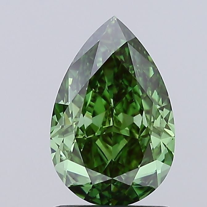 Loose Diamond - PEAR 1.54ct Fancy Vivid Green VS1: Loose Diamond - PEAR 1.54ct Fancy Vivid Green VS1 Source: This is a real non-mined Diamond that has been grown in a lab Shape: PEAR Carats: 1.54 Color: Fancy Vivid Green Certification: IGI Video: