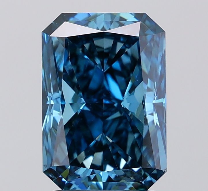 Loose Diamond - RADIANT 3.01ct Fancy Vivid Blue VS2: Loose Diamond - RADIANT 3.01ct Fancy Vivid Blue VS2 Source: This is a real non-mined Diamond that has been grown in a lab Shape: RADIANT Carats: 3.01 Color: Fancy Vivid Blue Certification: IGI Video: