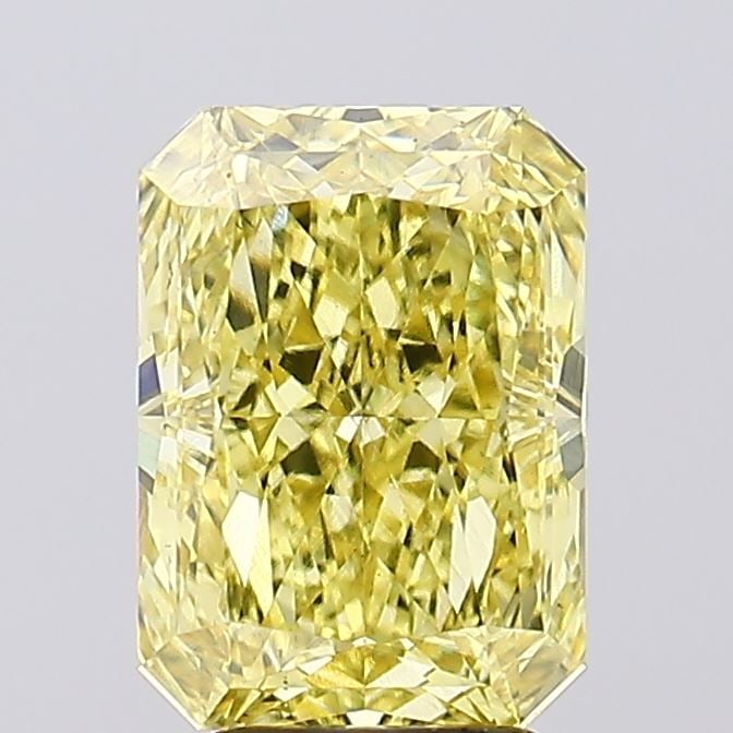 Loose Diamond - RADIANT 4.44ct Fancy Intense Yellow VS2: Loose Diamond - RADIANT 4.44ct Fancy Intense Yellow VS2 Source: This is a real non-mined Diamond that has been grown in a lab Shape: RADIANT Carats: 4.44 Color: Fancy Intense Yellow Certification: IGI