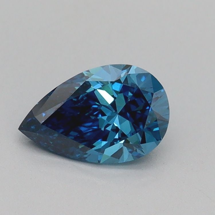 Loose Diamond - PEAR 0.53ct Fancy Vivid Blue VS2: Loose Diamond - PEAR 0.53ct Fancy Vivid Blue VS2 Source: This is a real non-mined Diamond that has been grown in a lab Shape: PEAR Carats: 0.53 Color: Fancy Vivid Blue Certification: IGI Video: