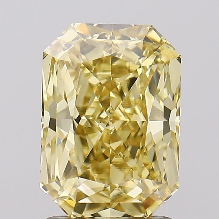 Loose Diamond - RADIANT 2.09ct Fancy Intense Yellow VVS2: Loose Diamond - RADIANT 2.09ct Fancy Intense Yellow VVS2 Source: This is a real non-mined Diamond that has been grown in a lab Shape: RADIANT Carats: 2.09 Color: Fancy Intense Yellow Certification: IG